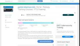 
							         Access portal.intertrain.biz. Home - Railway Training Courses - PTS ...								  
							    