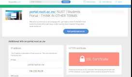 
							         Access portal.nust.ac.zw. NUST | Students Portal :: THINK IN OTHER ...								  
							    