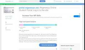 
							         Access portal.regenesys.net. Regenesys Online Student Portal: Log in ...								  
							    