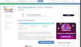 
							         Access pps.unisza.edu.my. UniSZA - Graduate School								  
							    
