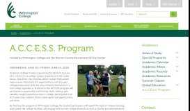 
							         ACCESS Program at Wilmington College								  
							    