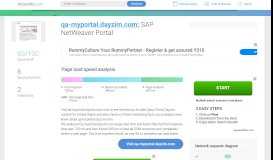 
							         Access qa-myportal.dayzim.com. SAP NetWeaver Portal								  
							    