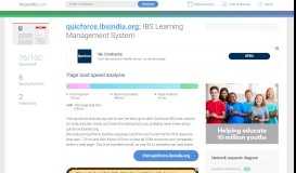 
							         Access quicforce.ibsindia.org. IBS Learning Management ...								  
							    