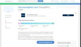 
							         Access raha.managebac.com. ManageBac | Login								  
							    