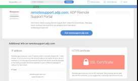 
							         Access remotesupport.adp.com. ADP Remote Support Portal								  
							    