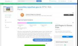 
							         Access rpsconline.rajasthan.gov.in. RPSC Web Portal								  
							    