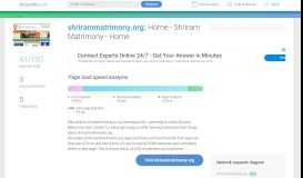 
							         Access shrirammatrimony.org. Home - Shriram Matrimony ...								  
							    