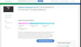 
							         Access siakad.trunojoyo.ac.id. Portal Akademik | Universitas ...								  
							    