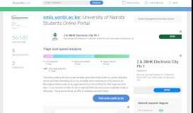 
							         Access smis.uonbi.ac.ke. University of Nairobi : Students Online Portal								  
							    