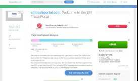 
							         Access smtradeportal.com. Welcome to the SM Trade Portal								  
							    