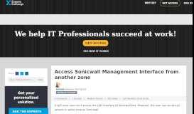 
							         Access Sonicwall Management Interface from another zone								  
							    