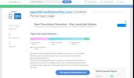 
							         Access spportal.landstaronline.com. Landstar Portal login page								  
							    