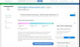
							         Access startingline.advanceauto.com. MyAcademy > Logon								  
							    
