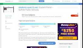 
							         Access students.spsk12.net. Student Portal – Suffolk Public Schools								  
							    