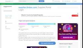 
							         Access supplier.lindex.com. Supplier Portal Login								  
							    