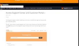 
							         Access Support Center and Customer Portal - HappyFox Support								  
							    