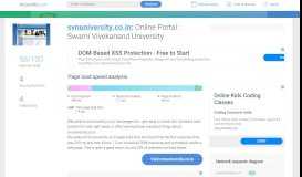
							         Access svnuniversity.co.in. Online Portal : Swami Vivekanand University								  
							    