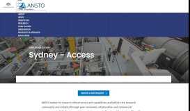 
							         Access Sydney Facilities | Research Portal | ANSTO								  
							    