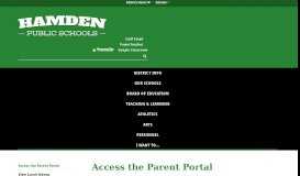 
							         Access the Parent Portal - Hamden Public Schools								  
							    