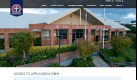 
							         Access to Application Form | Thomas Hassall Anglican College								  
							    