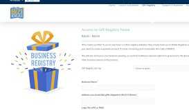 
							         Access to Business Registry Portal - Biz Idea Shower								  
							    