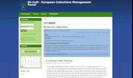 
							         Access to collections | EU-CoM - European Collections Management ...								  
							    