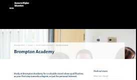 
							         Access to Higher Education Diploma and GCSE - Brompton Academy ...								  
							    