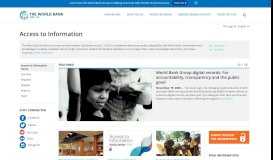 
							         Access to Information - World Bank Group								  
							    