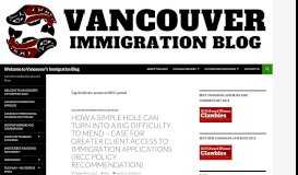 
							         access to IRCC portal Archives - Welcome to Vancouver's Immigration ...								  
							    