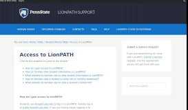 
							         Access to LionPATH - Penn State								  
							    