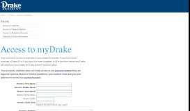
							         Access to myDrake - Drake University								  
							    