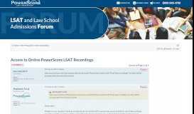 
							         Access to Online PowerScore LSAT Recordings | General Questions ...								  
							    
