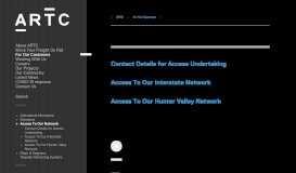 
							         Access To Our Network – ARTC								  
							    