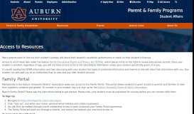 
							         Access to Resources - Parent & Family Programs - Auburn University								  
							    