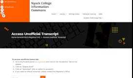 
							         Access Unofficial Transcript – NYACK Information ... - Nyack College								  
							    