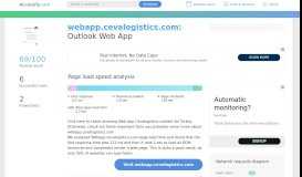 
							         Access webapp.cevalogistics.com. Outlook Web App								  
							    