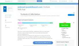 
							         Access webmail.lyondellbasell.com. Outlook Web App								  
							    