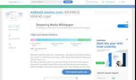 
							         Access webmail.maxinc.com. MAXIMUS MAXnet Login								  
							    