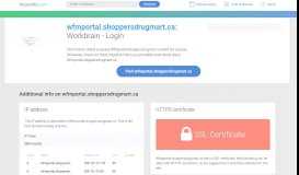 
							         Access wfmportal.shoppersdrugmart.ca. Workbrain - Login								  
							    