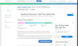 
							         Access wms.hyatt.com. Infor HCM Workforce Management ...								  
							    