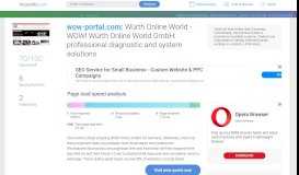 
							         Access wow-portal.com. Würth Online World - WOW! Würth Online ...								  
							    