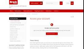 
							         Access your account – Student Accounts & Financial ... - Brock University								  
							    