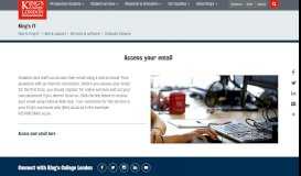
							         Access your email | King's College London								  
							    