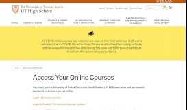 
							         Access Your Online Courses | UT High School | The University of ...								  
							    