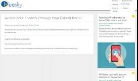 
							         Access Your Records Through Your Patient Portal | Bluesky Health								  
							    