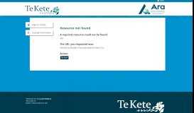 
							         Access your student portal - Te Kete - Ara								  
							    