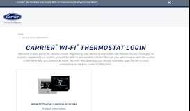 
							         Access Your Thermostat | Carrier Residential								  
							    