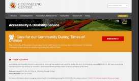 
							         Accessibility and Disability Service - UMD Counseling Center								  
							    