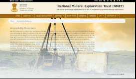 
							         Accessibility Statement - National Mineral Exploration Trust (NMET)								  
							    