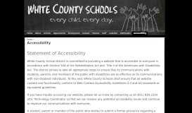 
							         Accessibility - White County Schools - Sparta TN								  
							    
